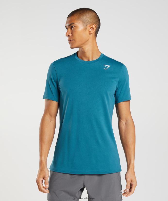 varış tişörtü erkeklerGymshark Atlantik mavisi 02H048667