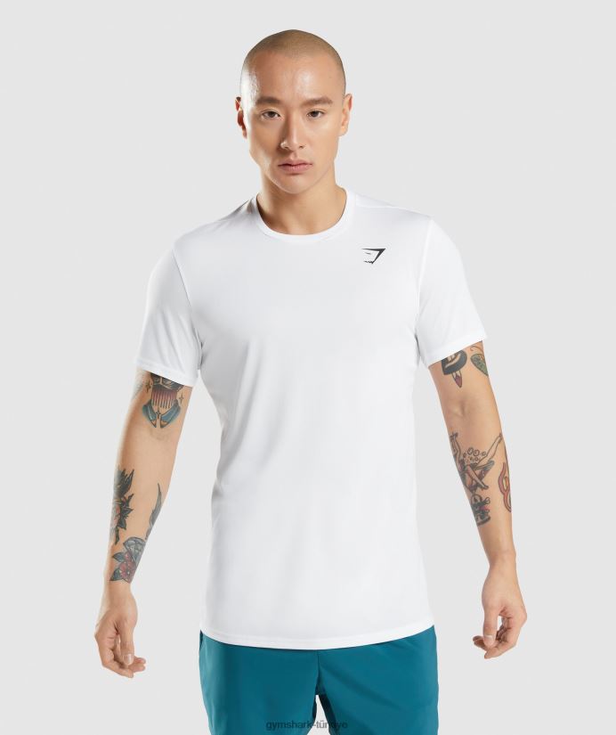 varış tişörtü erkeklerGymshark beyaz 02H048581