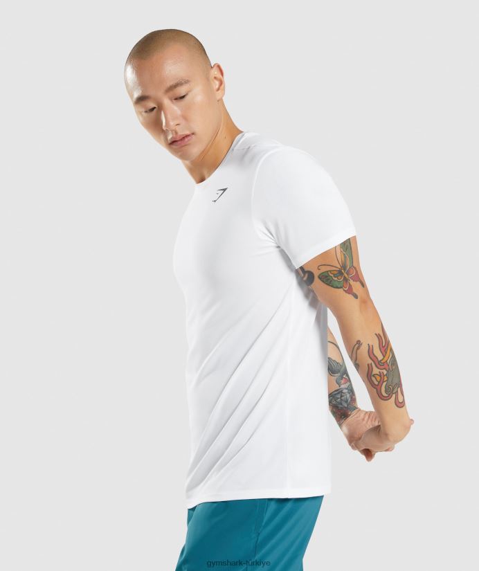 varış tişörtü erkeklerGymshark beyaz 02H048581