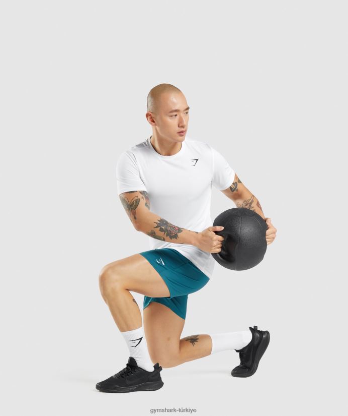 varış tişörtü erkeklerGymshark beyaz 02H048581
