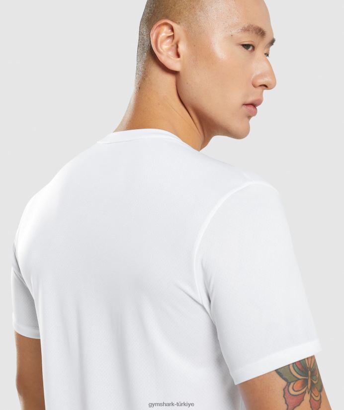 varış tişörtü erkeklerGymshark beyaz 02H048581