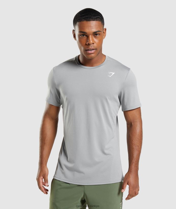 varış tişörtü erkeklerGymshark dumanlı gri 02H048683