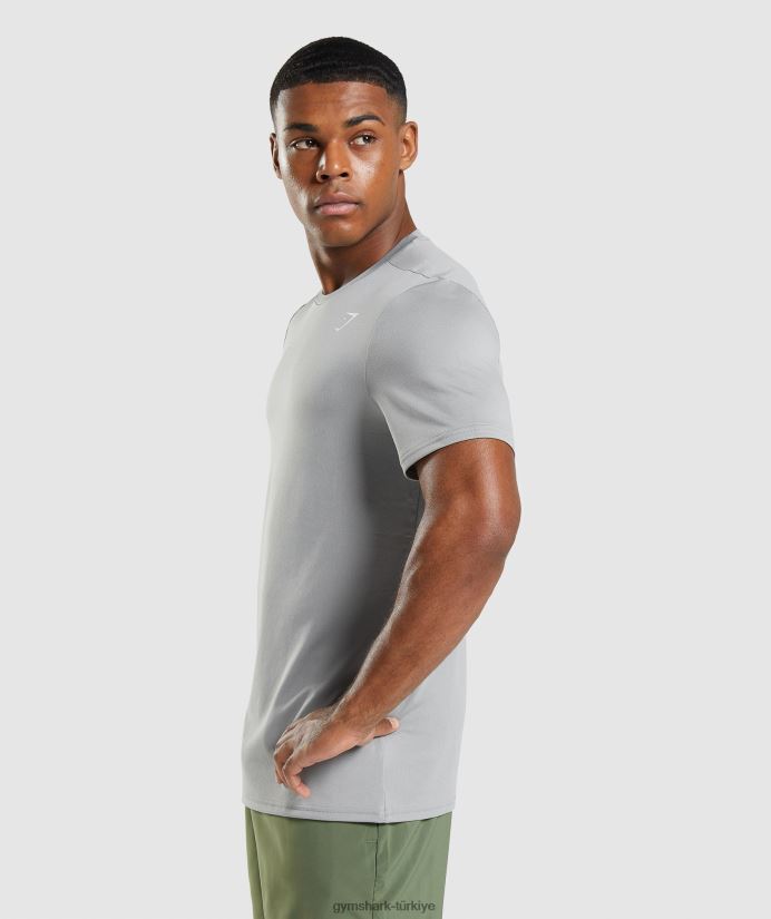 varış tişörtü erkeklerGymshark dumanlı gri 02H048683
