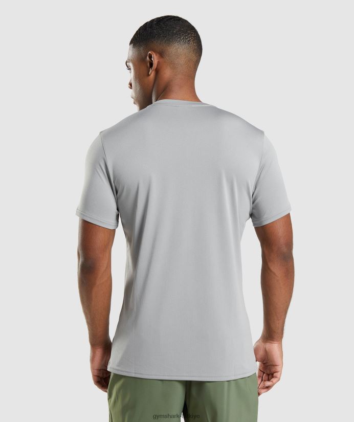 varış tişörtü erkeklerGymshark dumanlı gri 02H048683