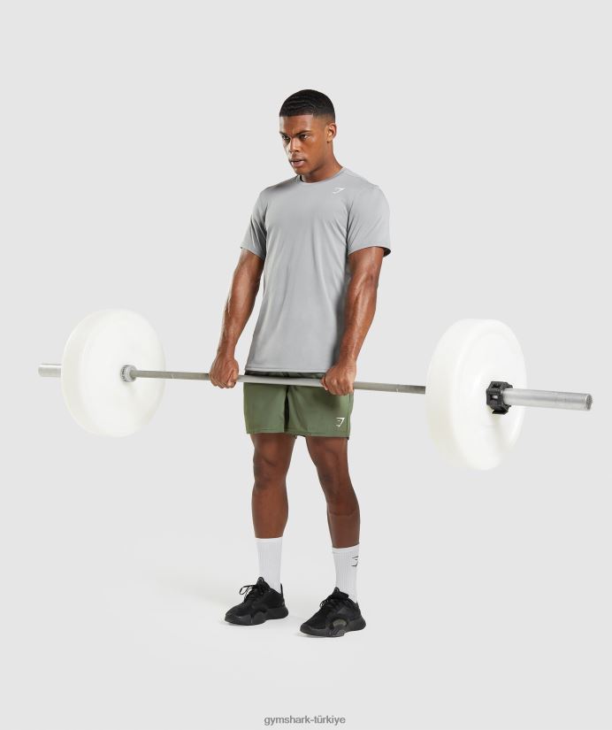 varış tişörtü erkeklerGymshark dumanlı gri 02H048683
