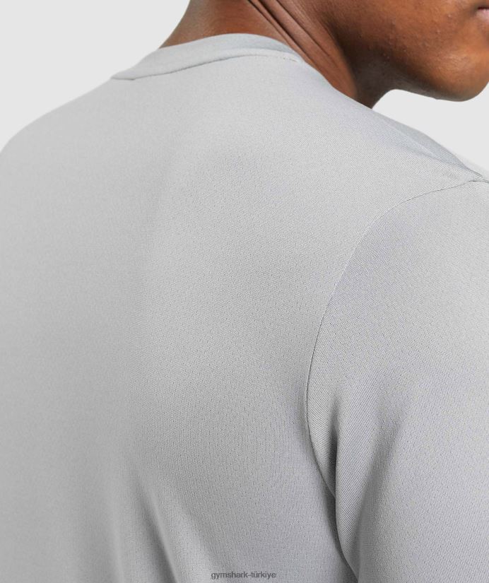 varış tişörtü erkeklerGymshark dumanlı gri 02H048683