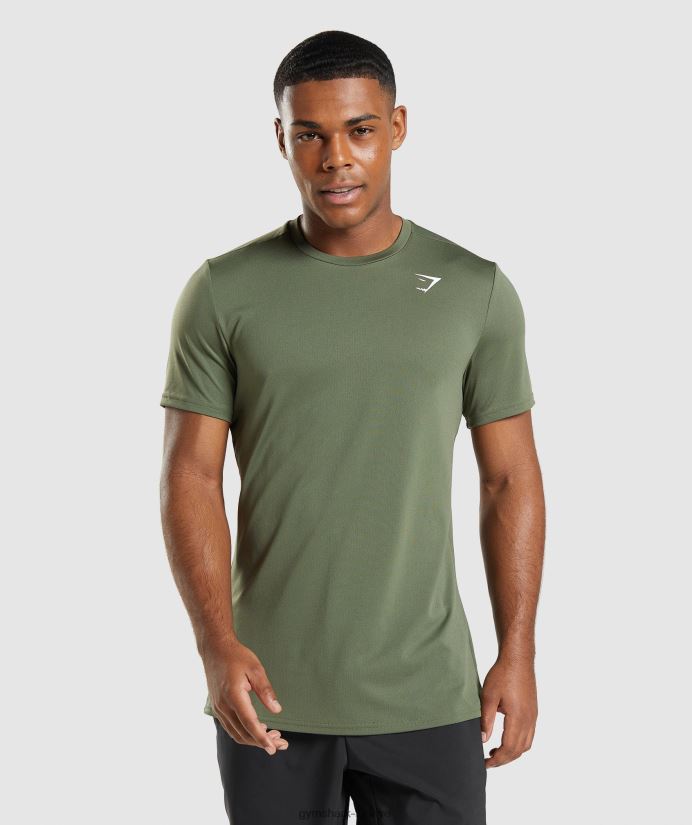 varış tişörtü erkeklerGymshark çekirdek zeytin 02H048627