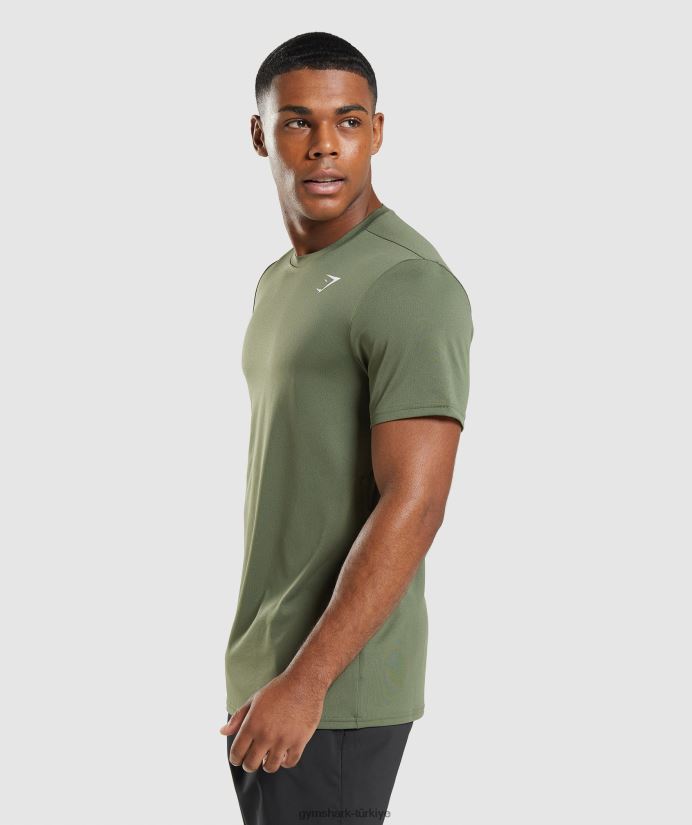 varış tişörtü erkeklerGymshark çekirdek zeytin 02H048627