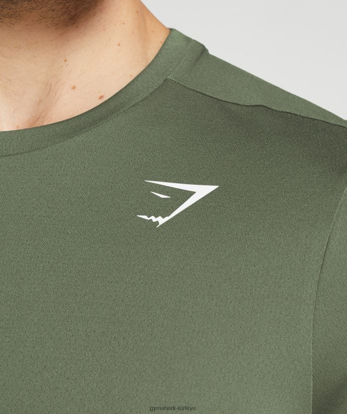 varış tişörtü erkeklerGymshark çekirdek zeytin 02H048732