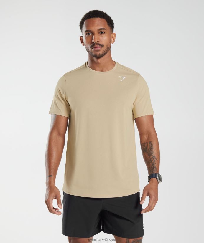 varış tişörtü erkeklerGymshark kızarmış kahverengi 02H048785