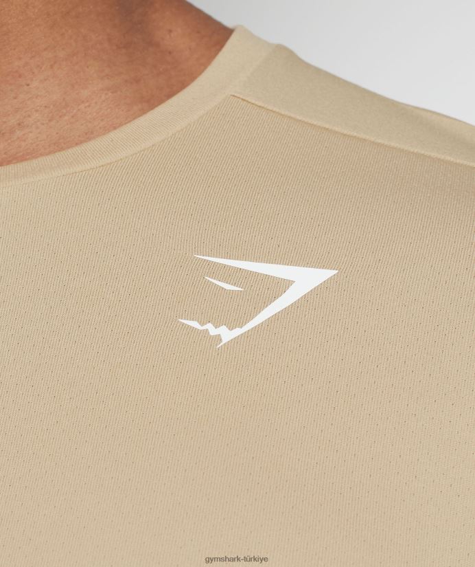varış tişörtü erkeklerGymshark kızarmış kahverengi 02H048785