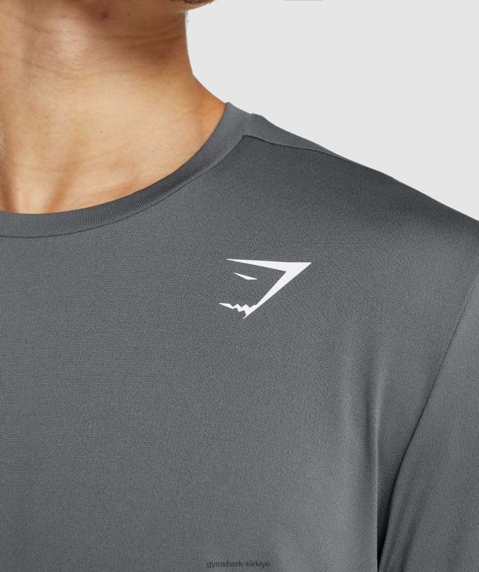 varış tişörtü erkeklerGymshark odun kömürü 02H048743