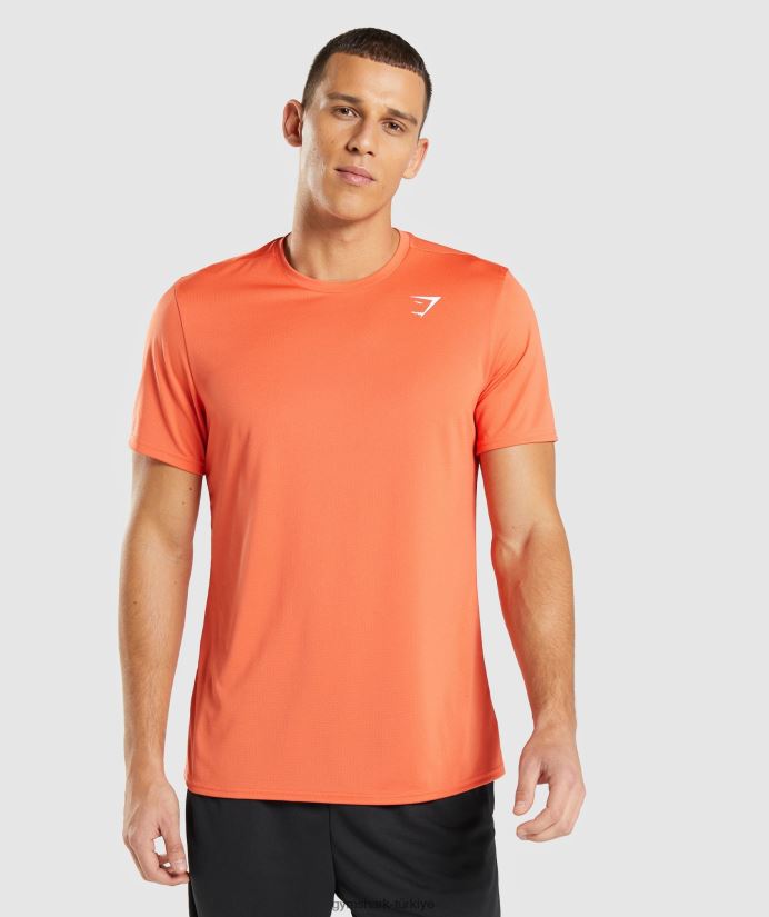 varış tişörtü erkeklerGymshark papaya portakalı 02H048748