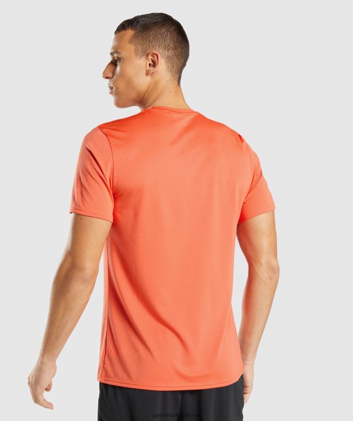 varış tişörtü erkeklerGymshark papaya portakalı 02H048748