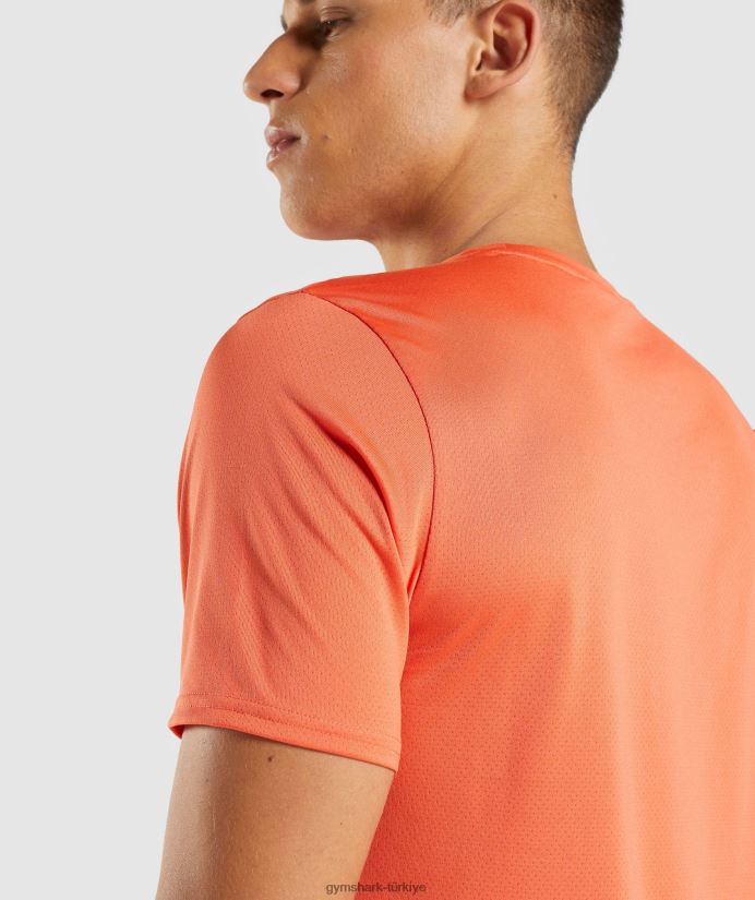 varış tişörtü erkeklerGymshark papaya portakalı 02H048748