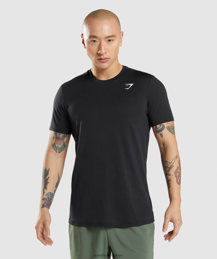 varış tişörtü erkeklerGymshark siyah 02H048614