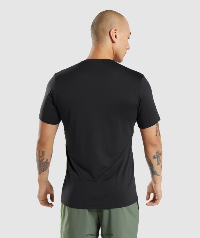 varış tişörtü erkeklerGymshark siyah 02H048614