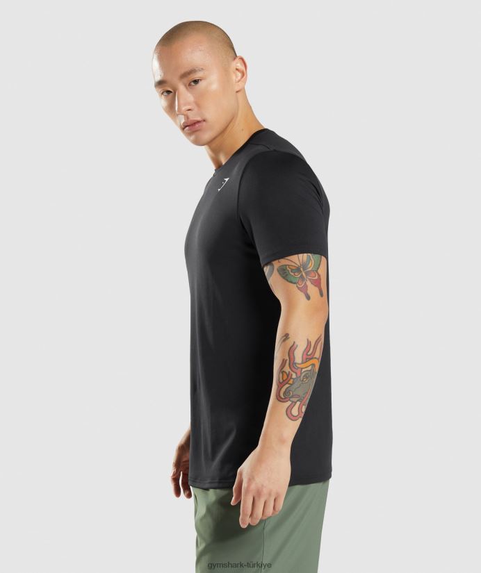 varış tişörtü erkeklerGymshark siyah 02H048614