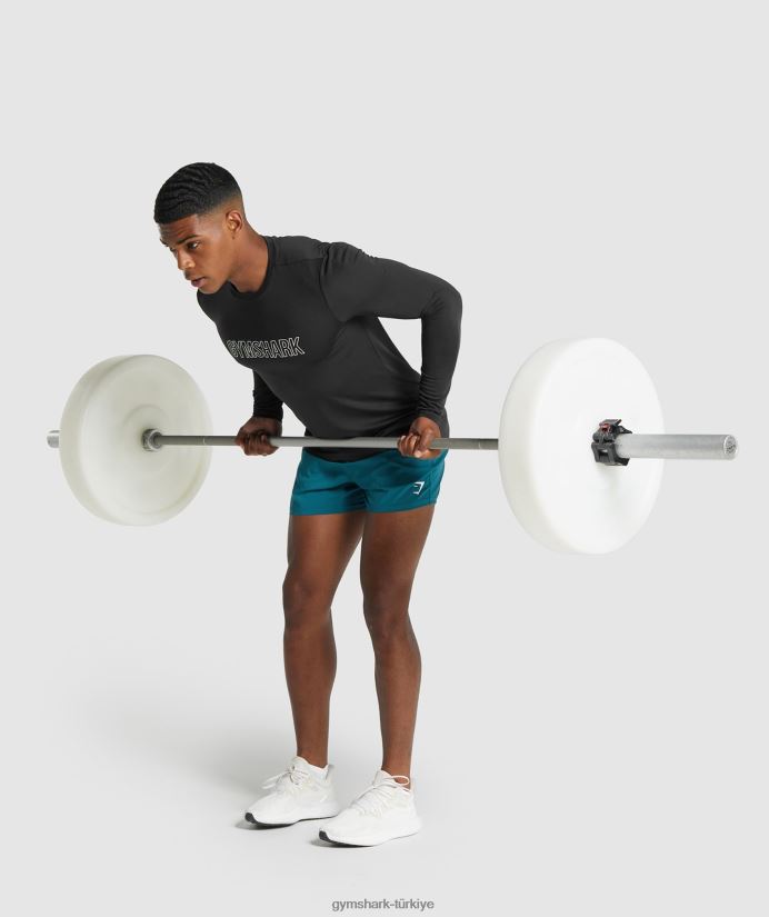 varış uzun kollu grafik tişört erkeklerGymshark siyah 02H048717