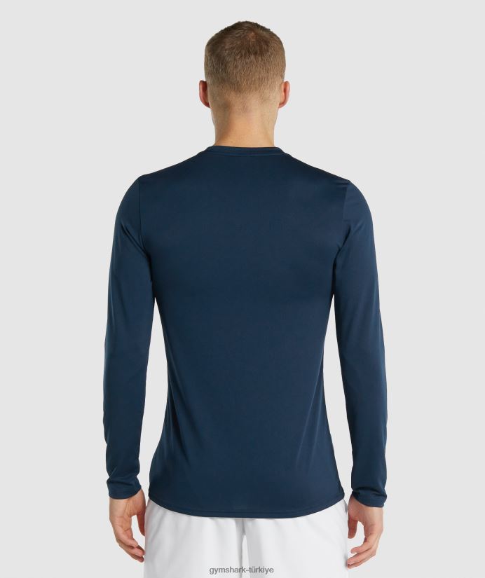 varış uzun kollu tişört erkeklerGymshark Donanma 02H048598