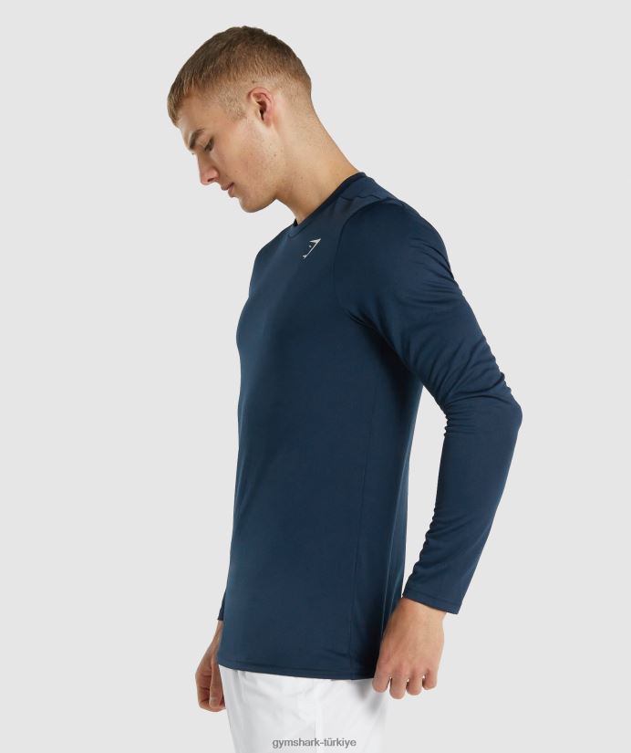 varış uzun kollu tişört erkeklerGymshark Donanma 02H048598