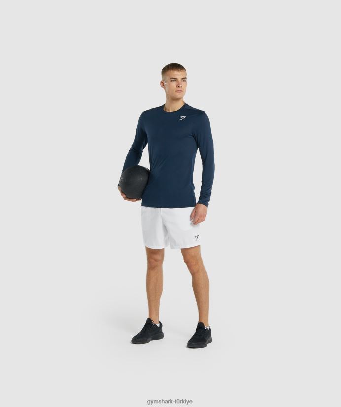 varış uzun kollu tişört erkeklerGymshark Donanma 02H048598