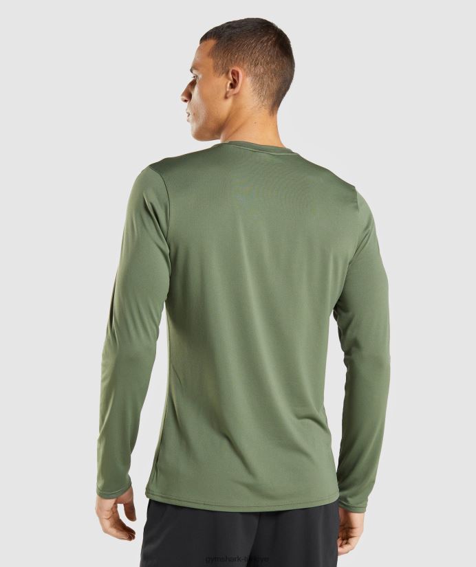 varış uzun kollu tişört erkeklerGymshark çekirdek zeytin 02H048637