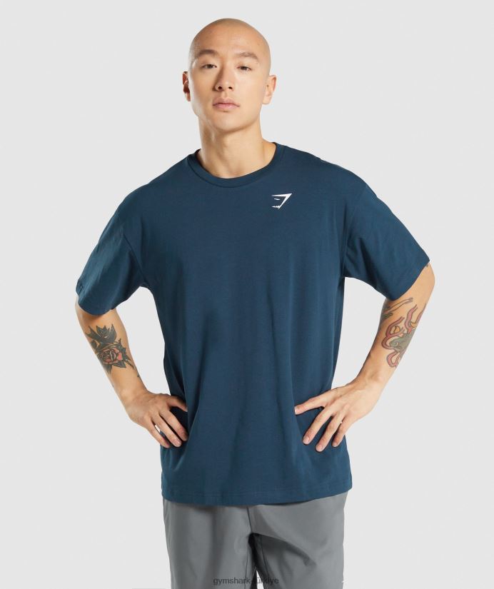 vazgeçilmez büyük beden tişört erkeklerGymshark Donanma 02H048573