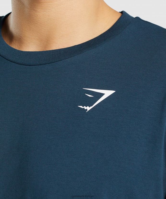 vazgeçilmez büyük beden tişört erkeklerGymshark Donanma 02H048573