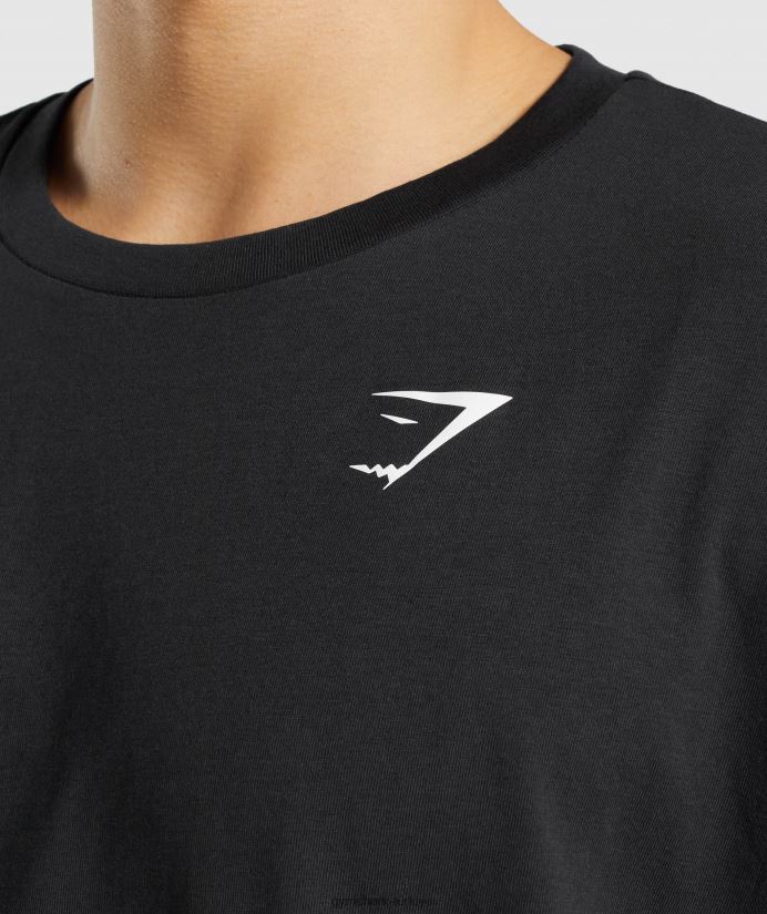 vazgeçilmez büyük beden tişört erkeklerGymshark siyah 02H048571