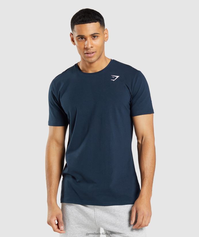 vazgeçilmez tişört erkeklerGymshark Donanma 02H048710
