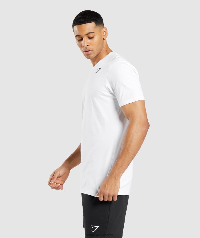 vazgeçilmez tişört erkeklerGymshark beyaz 02H048642