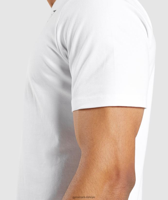 vazgeçilmez tişört erkeklerGymshark beyaz 02H048642
