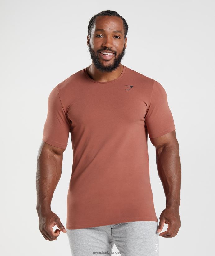 vazgeçilmez tişört erkeklerGymshark gül kahverengi 02H048670