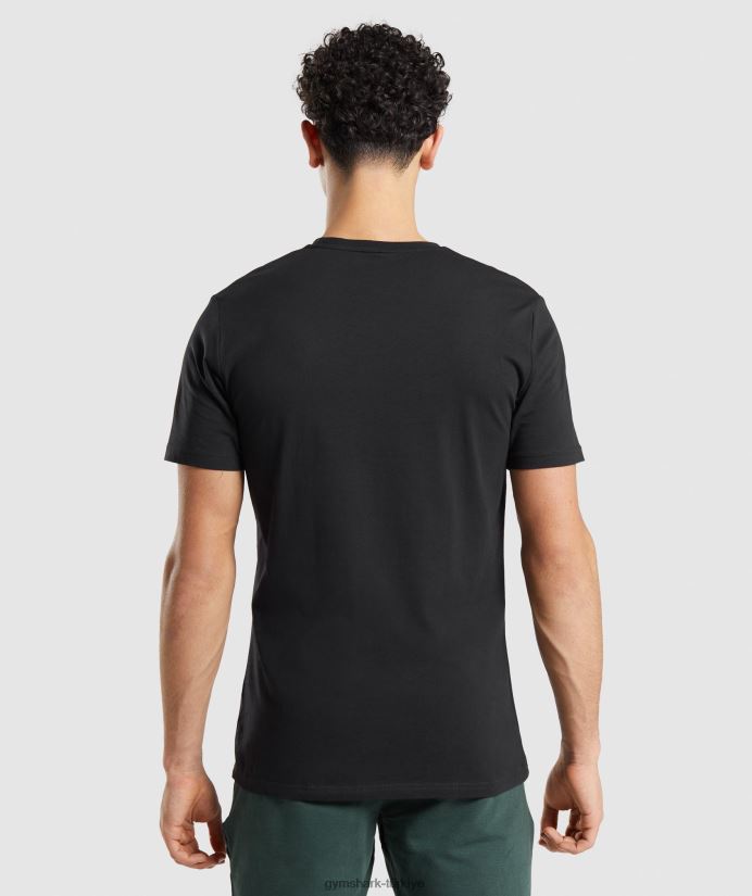 vazgeçilmez tişört erkeklerGymshark siyah 02H048661