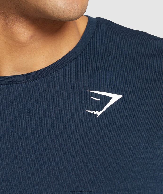 vazgeçilmez uzun kollu tişört erkeklerGymshark Donanma 02H048702