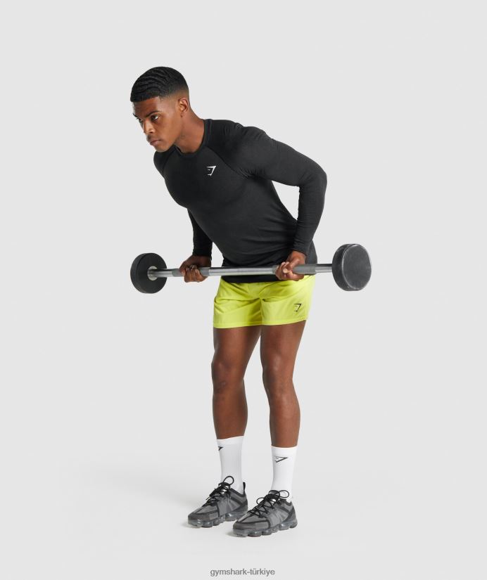 vital light dikişsiz uzun kollu tişört erkeklerGymshark siyah kırçıllı 02H048746