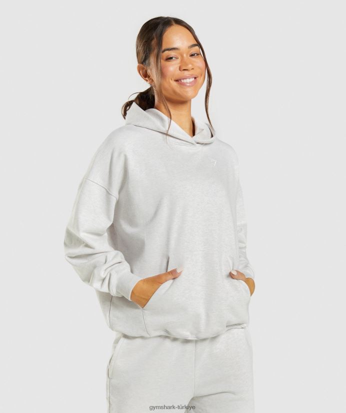 dinlenme günü eşofman üstü kadınlarGymshark beyaz kırçıllı 02H048361