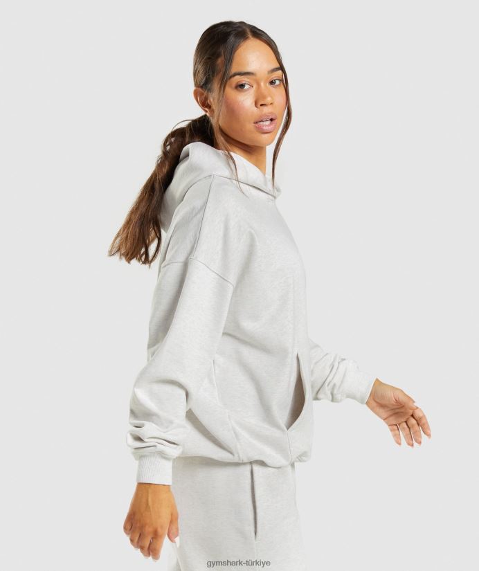 dinlenme günü eşofman üstü kadınlarGymshark beyaz kırçıllı 02H048361