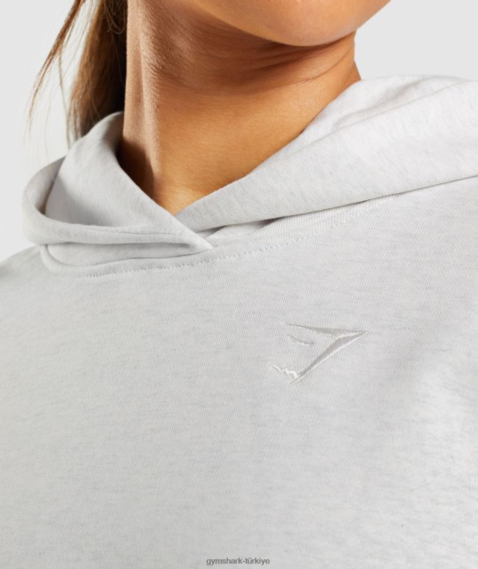dinlenme günü eşofman üstü kadınlarGymshark beyaz kırçıllı 02H048361