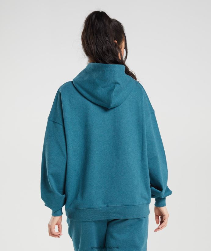dinlenme günü eşofman üstü kadınlarGymshark çelik mavisi marn 02H048385