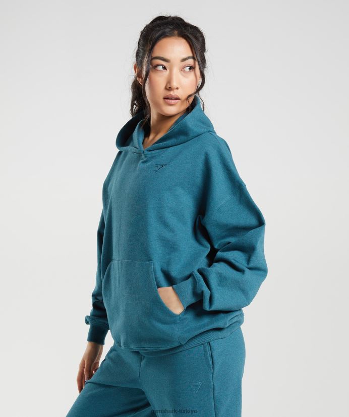 dinlenme günü eşofman üstü kadınlarGymshark çelik mavisi marn 02H048385