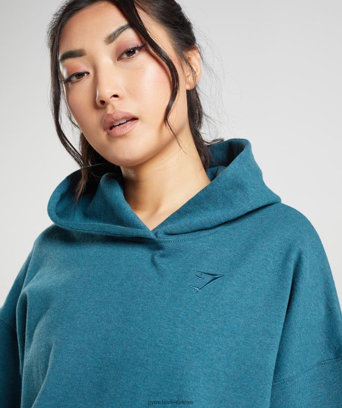 dinlenme günü eşofman üstü kadınlarGymshark çelik mavisi marn 02H048385