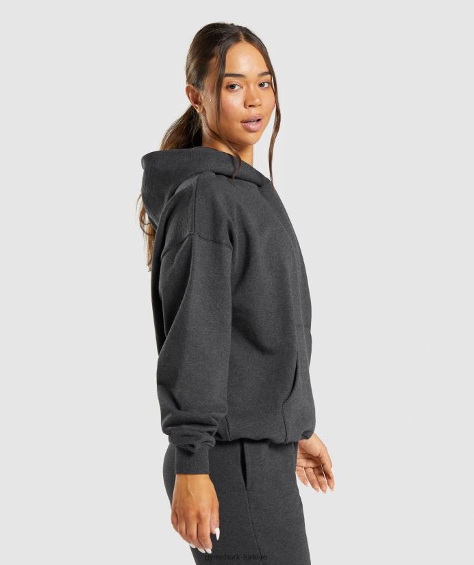 dinlenme günü eşofman üstü kadınlarGymshark siyah kırçıllı 02H048345