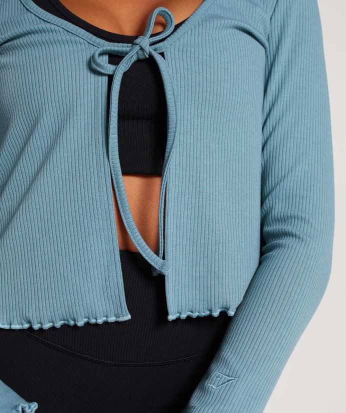 duraklatma hırka kadınlarGymshark kömürleşmiş mavi 02H048373
