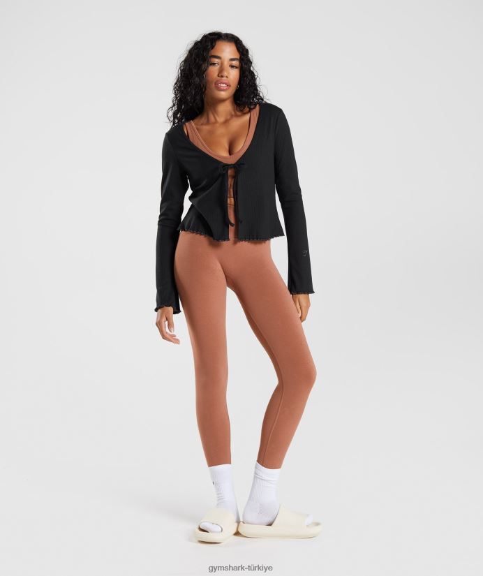 duraklatma hırka kadınlarGymshark siyah 02H048377