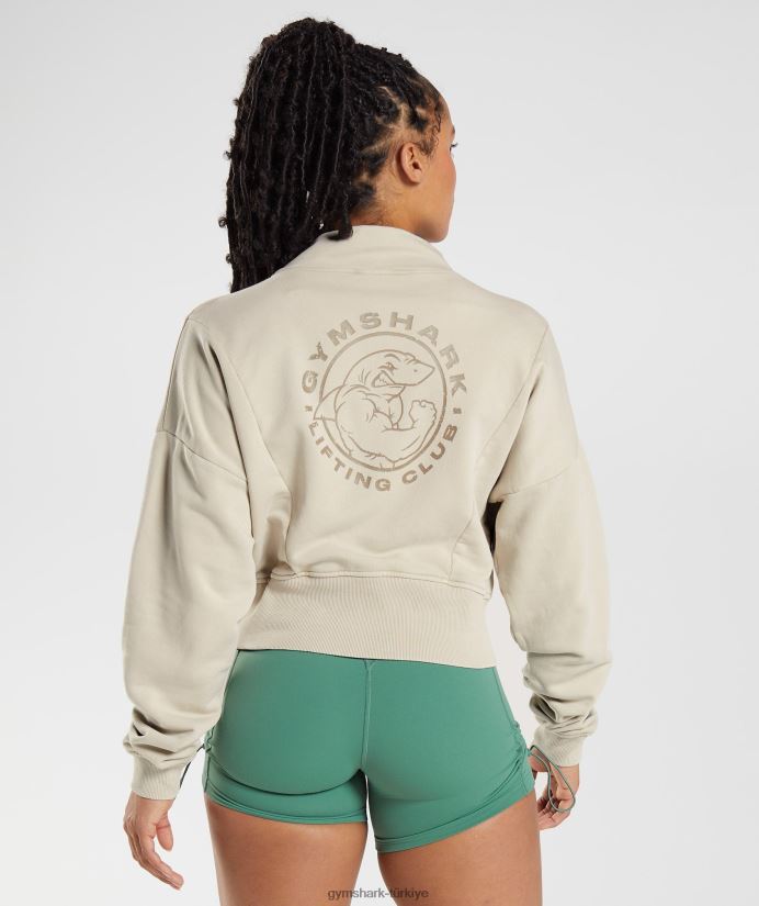 eski yıkanmış sweatshirt kadınlarGymshark çakıl taşı grisi 02H048399