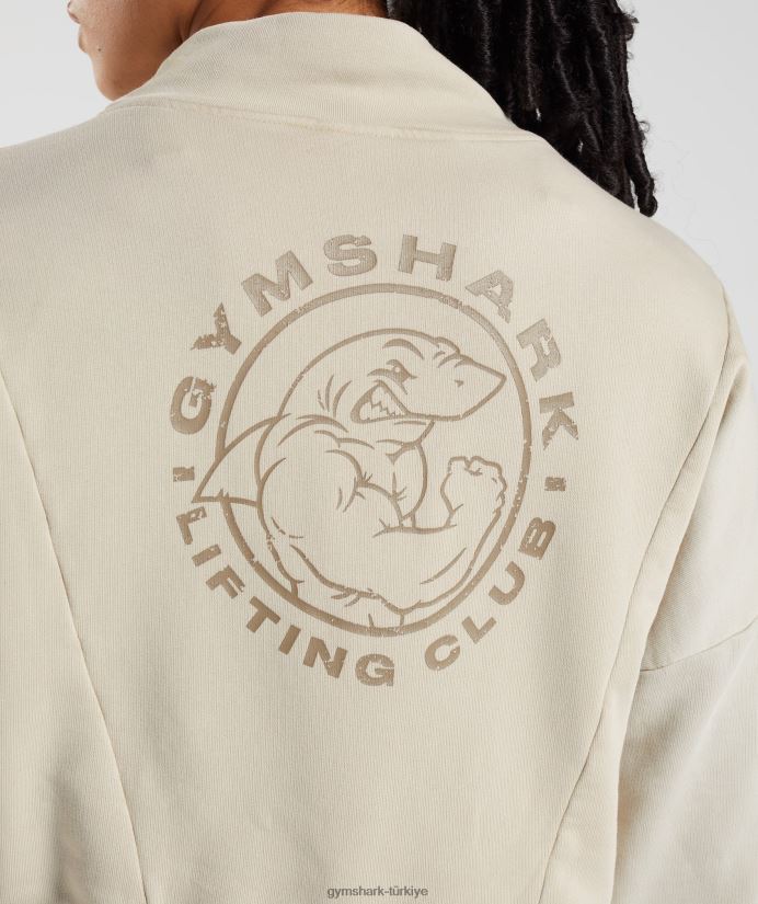 eski yıkanmış sweatshirt kadınlarGymshark çakıl taşı grisi 02H048399
