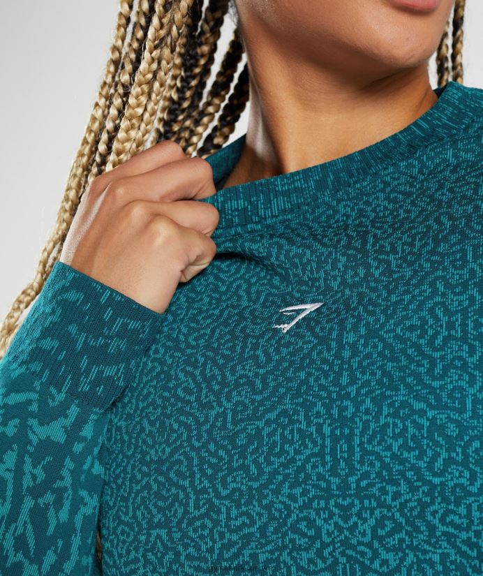 hayvan sweatshirt'ünü uyarla kadınlarGymshark resif | kış deniz mavisi 02H048374
