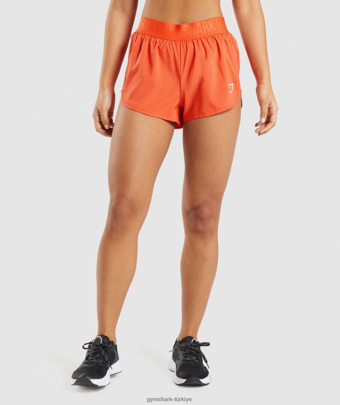 antrenman bol kesim şort kadınlarGymshark papaya portakalı 02H04880